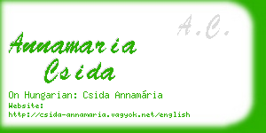annamaria csida business card