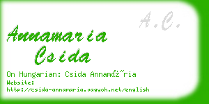 annamaria csida business card